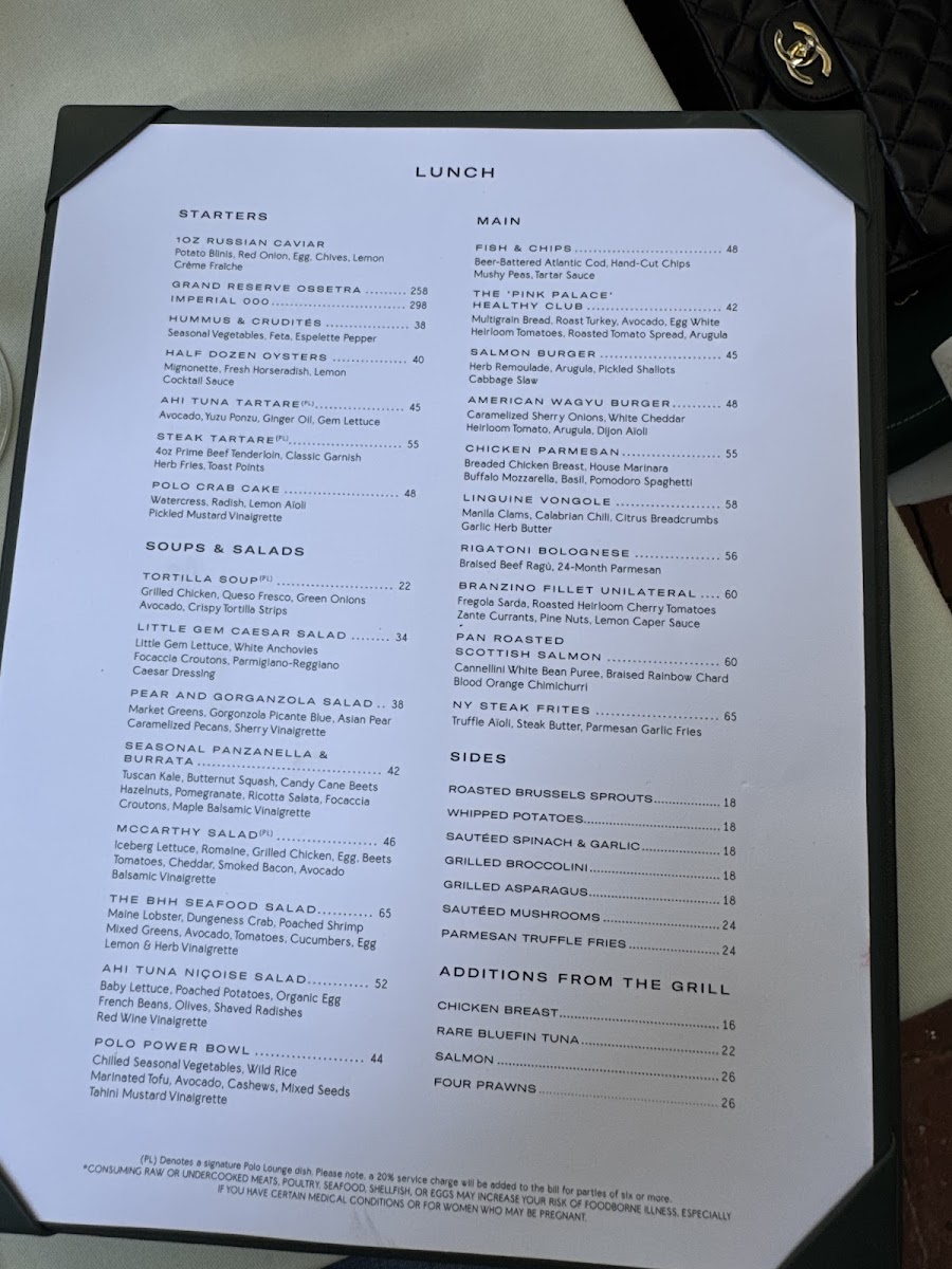 Polo Lounge Menu - Image 2